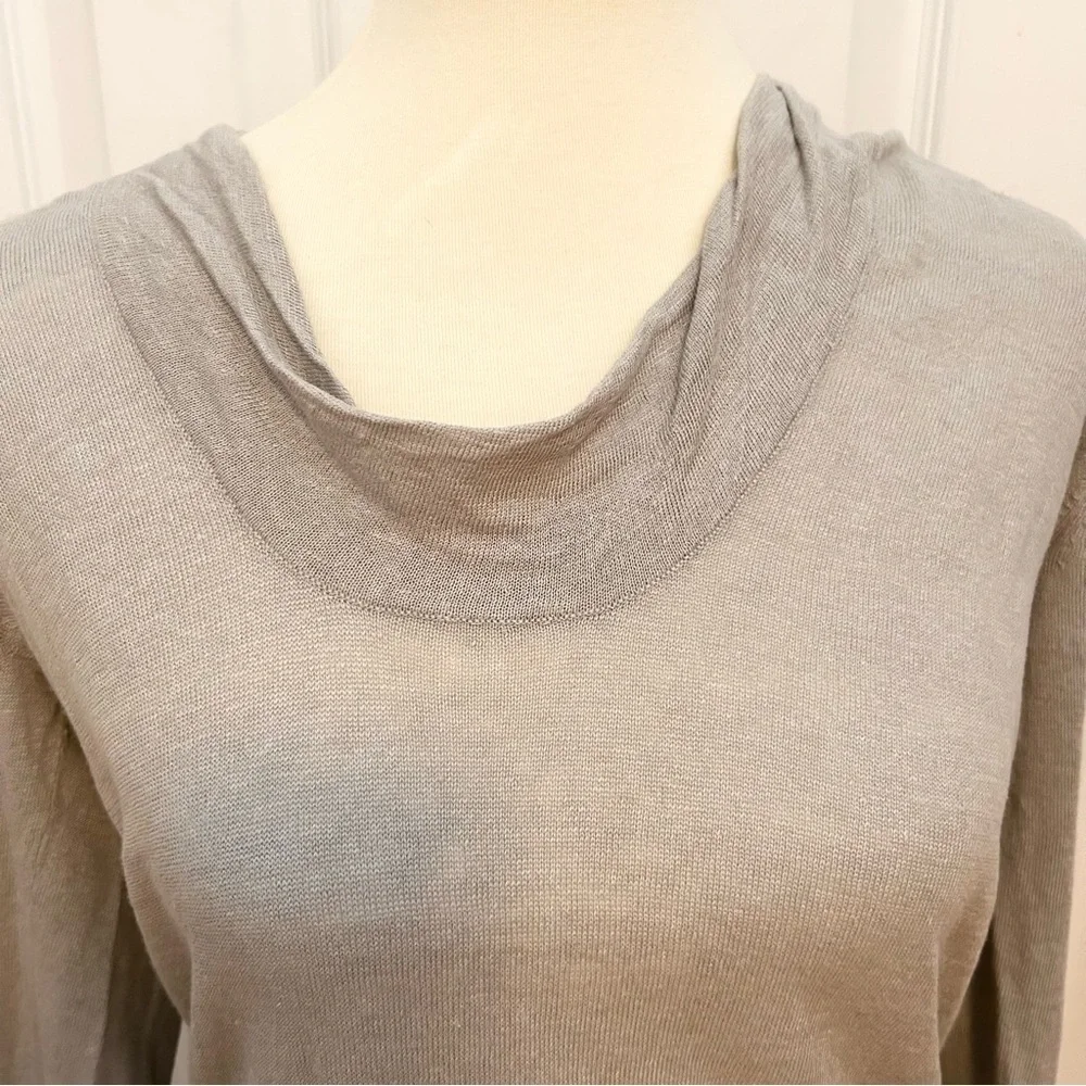 J. CREW Linen Cowl Neck Lightweight Sweater
